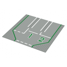 6100px4 Baseplate, Road 32 x 32 with 3 Driveways, '1' center, '2' right Pattern